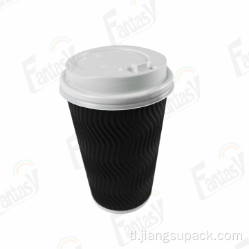 7oz Ripple Wall Cup Na -print na Disposable Coffee Cup